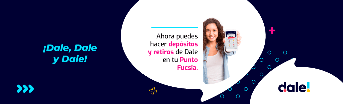 A woman smiling and a speech bubble.